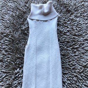 White Turtle Neck Tank Top XS